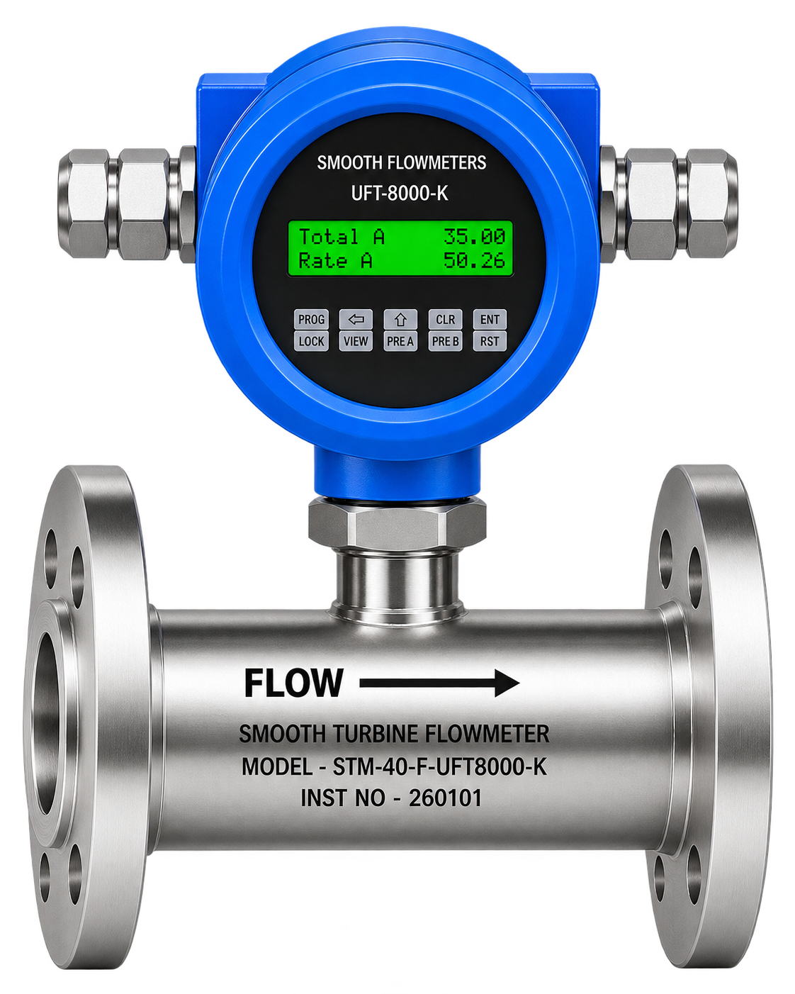 STM with Meter Mounted Flow Indicator (24 VDC Operated)