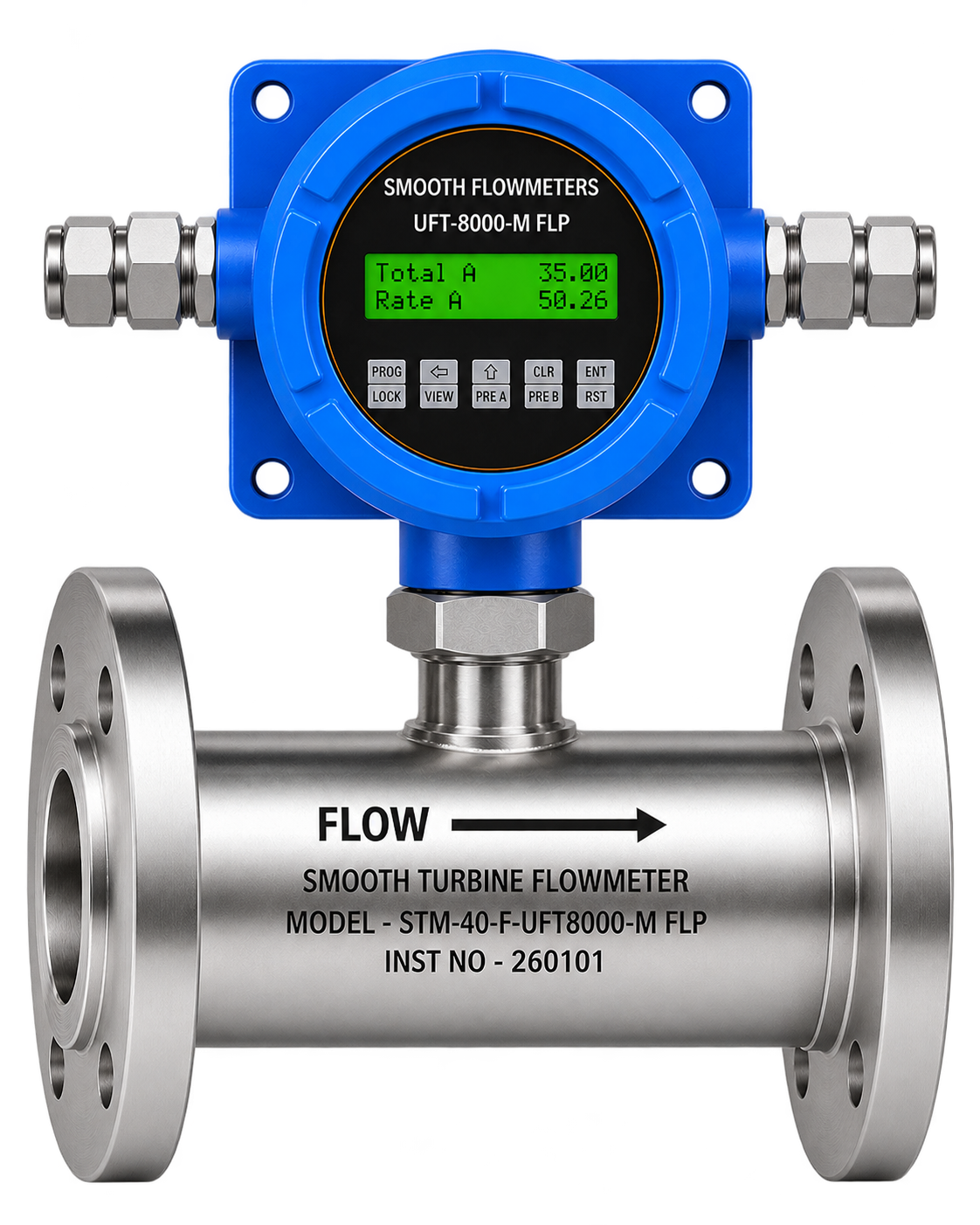 STM with Meter Mounted Flow Indicator (24 VDC Operated)