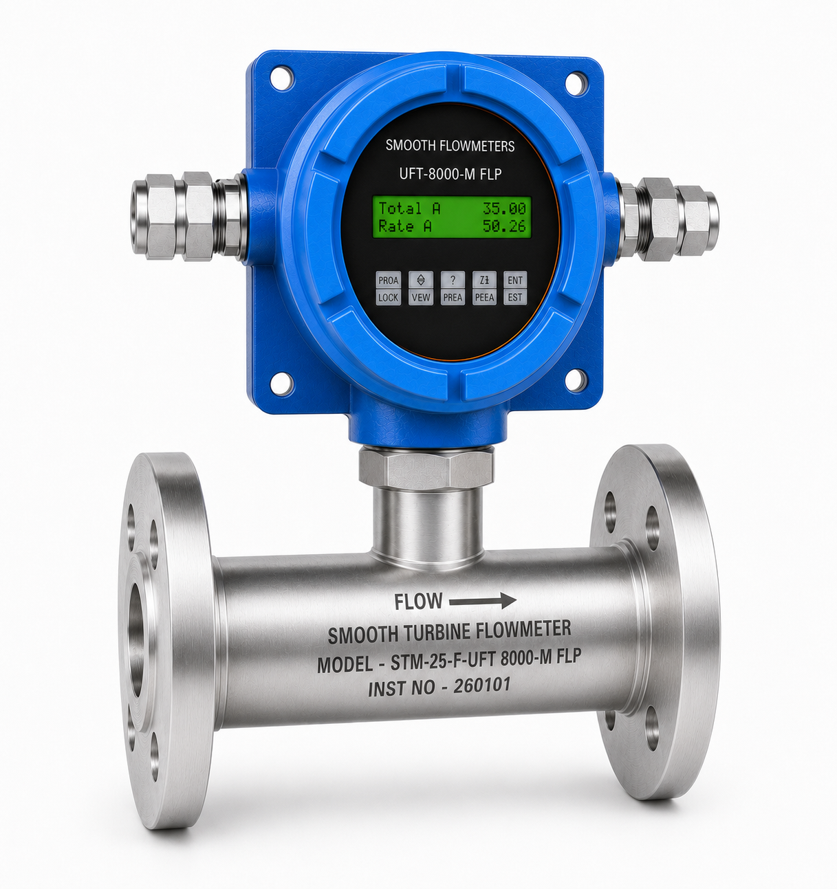 STM with Meter Mounted Battery-Operated Flow Indicator
