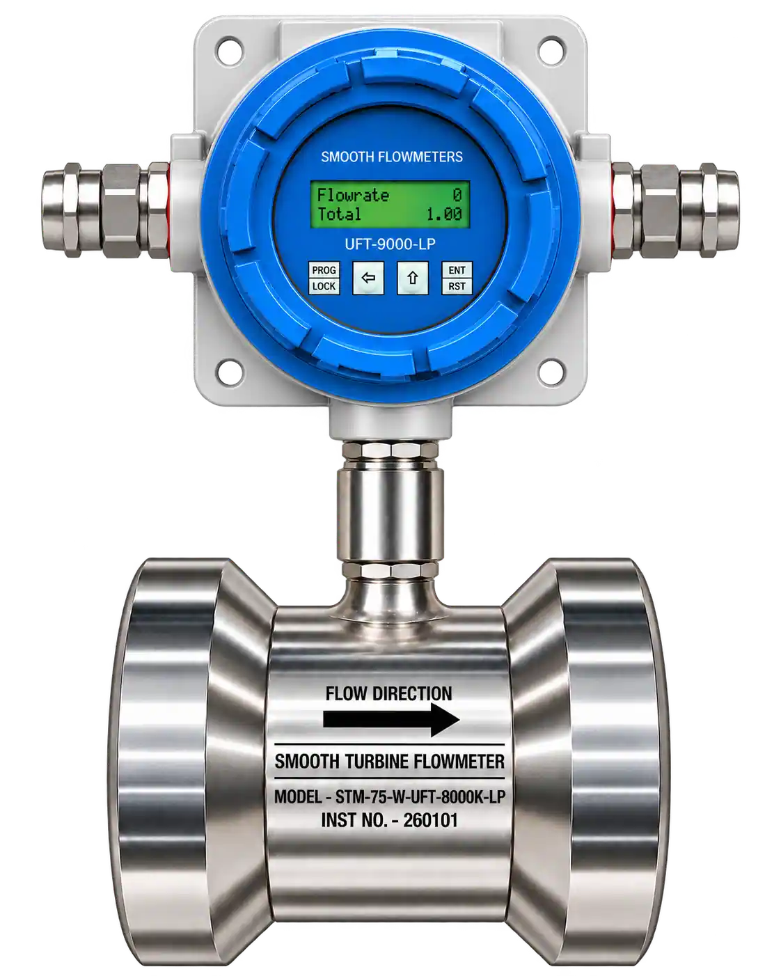 Wafer with Meter Mounted Battery-Operated Flow Indicator